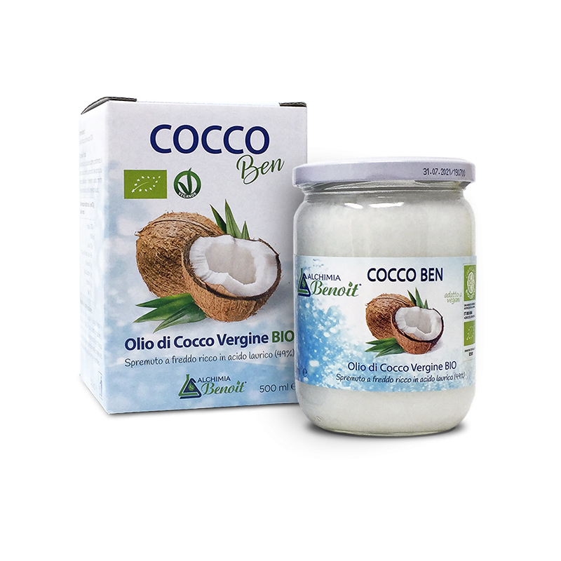 Olio di cocco vergine Bio Coccoben (500 ml)